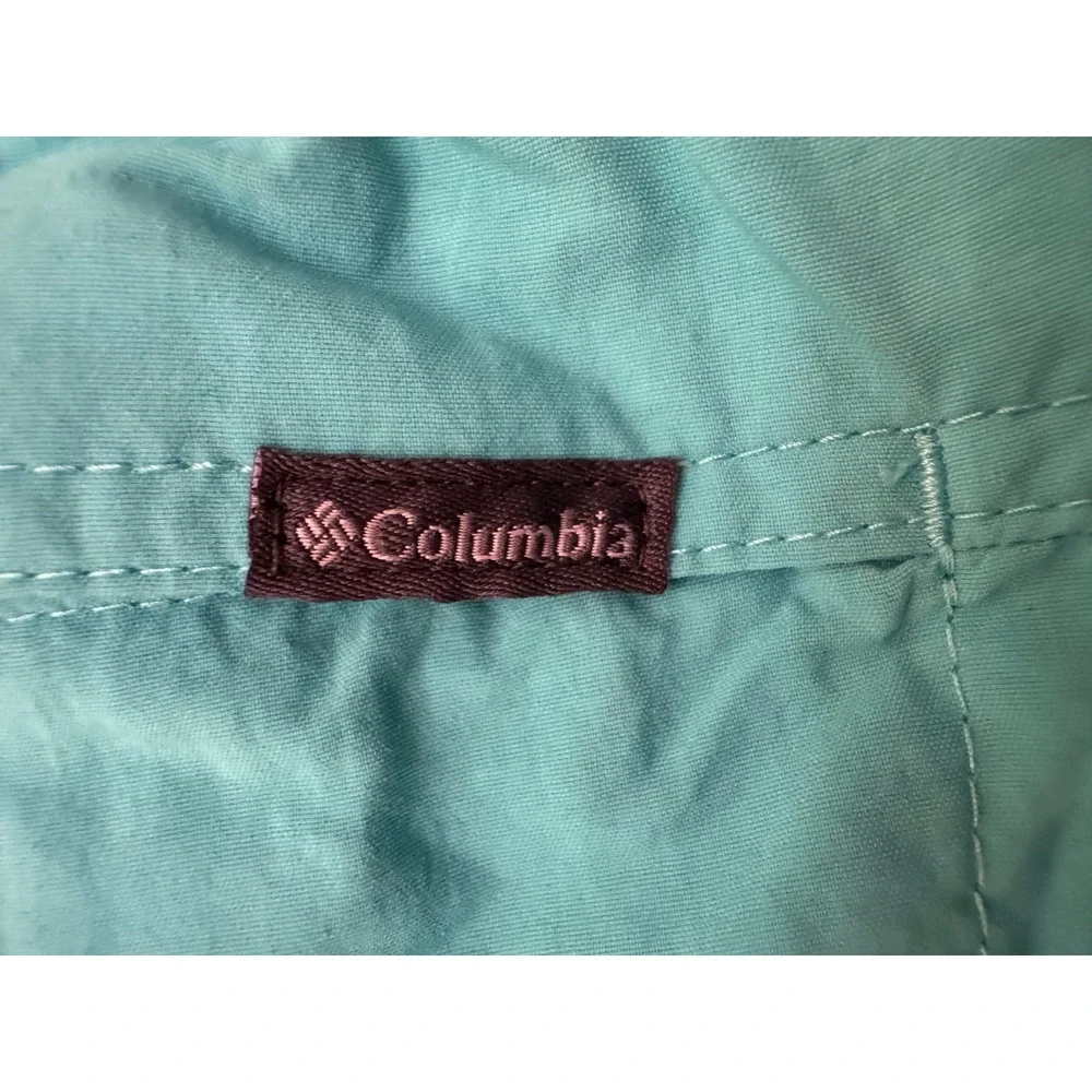 Columbia‎ Linerless Swim Trunks Men's XL Short Turquoise Blue Elastic Waist